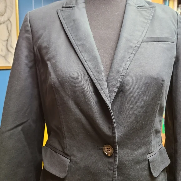 Banana Republic Blazer Size 6 Navy Blue - Picture 3 of 8